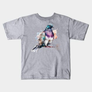 Watercolor Pigeon 6.0 Kids T-Shirt